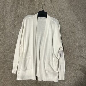 Sonoma White Open-Front Knit Cardigan Sweater